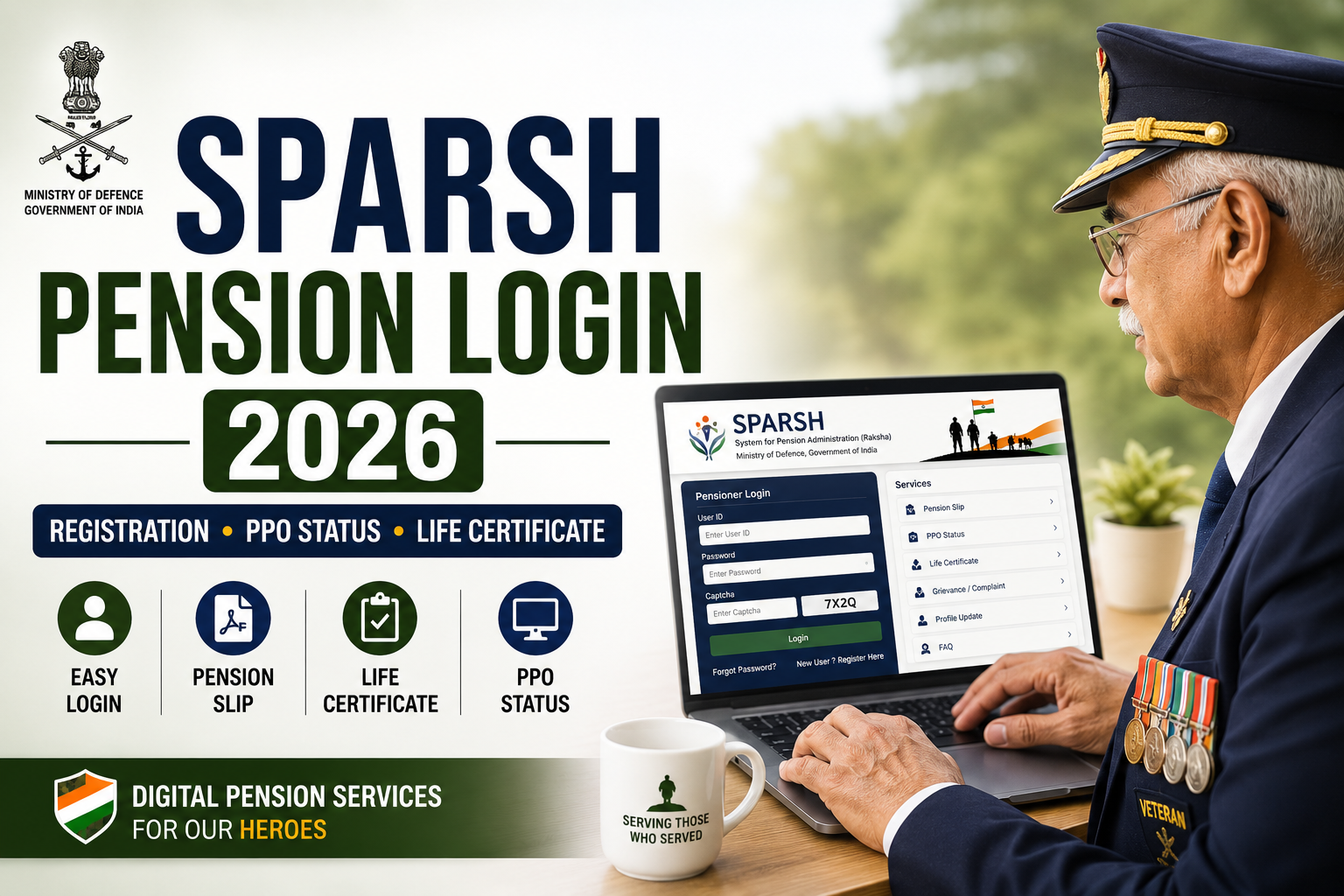 SPARSH Pension Login 2026 – Complete Guide for Defence Pensioners