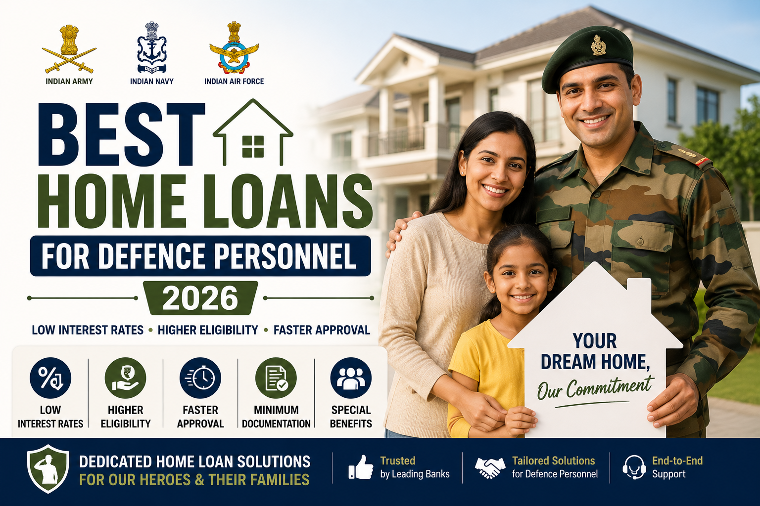 Best Home Loans for Defence Personnel